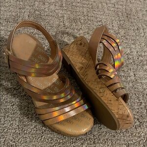 DKNY Iridescent Brown Kids Wedge Sandals